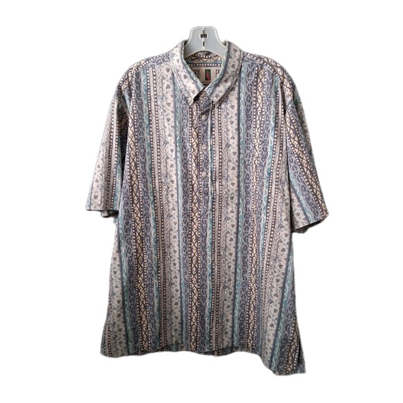 Tori Richard Other - Vintage Tori Richard Men's XL Reverse Print All Over Hawaiian Popover Shirt